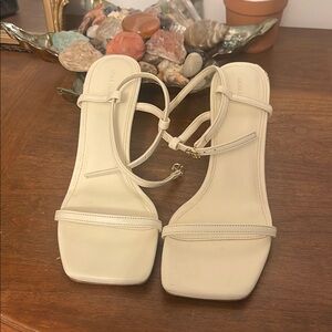 Anine Bing Cream Strappy Heels